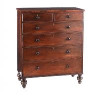 GEORGIAN MAHOGANY CHEST OF DRAWERS at Ross's Online Art Auctions