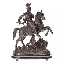 SPELTER METAL FIGURE ON PLYNTH at Ross's Online Art Auctions