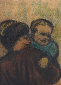 MOTHER & CHILD by William Conor RHA RUA at Ross's Online Art Auctions