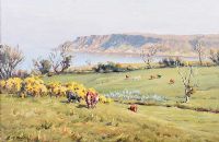 SUNSHINE ABOVE GARRON POINT by Charles McAuley at Ross's Online Art Auctions