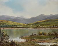 MOURNE ACROSS LOUGH ISLAND, REVIE, COUNTY DOWN by David Overend at Ross's Online Art Auctions