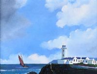 FANAD LIGHTHOUSE by Sean Lorinyenko at Ross's Online Art Auctions