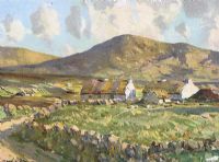 IRISH THATCHED COTTAGES by Maurice Canning Wilks ARHA RUA at Ross's Online Art Auctions