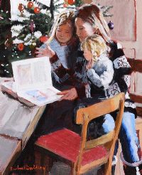 CHRISTMAS AT HOME by Rowland Davidson at Ross's Online Art Auctions