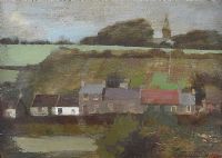 COUNTY DOWN FARM BUILDINGS by Tom Carr HRHA HRUA at Ross's Online Art Auctions
