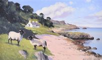 RAMS AT MURLOUGH BAY by Gregory Moore at Ross's Online Art Auctions