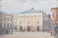 THE OLD THEATRE, ARTHUR SQUARE, BELFAST by Joseph William Carey RUA at Ross's Online Art Auctions
