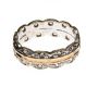 9CT GOLD TWO-TONE RING SET WITH CRYSTALS at Ross's Online Art Auctions