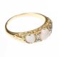 EDWARDIAN 18CT GOLD OPAL AND DIAMOND RING at Ross's Online Art Auctions