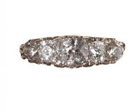 ANTIQUE 18CT GOLD AND DIAMOND FIVE STONE RING at Ross's Online Art Auctions