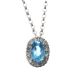 14CT WHITE GOLD TOPAZ AND DIAMOND NECKLACE at Ross's Online Art Auctions