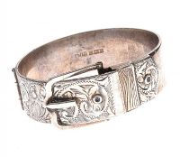 STERLING SILVER BUCKLE CUFF at Ross's Online Art Auctions
