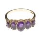 9CT GOLD RING SET WITH FIVE GRADUATED AMETHYSTS at Ross's Online Art Auctions