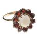 9CT GOLD CLUSTER RING SET WITH OPAL AND GARNET at Ross's Online Art Auctions