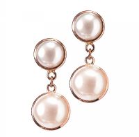 9CT ROSE GOLD AND PEARL EARRINGS at Ross's Online Art Auctions