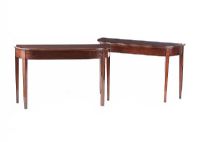 PAIR OF GEORGIAN DEMI LUNE SIDE TABLES at Ross's Online Art Auctions
