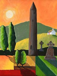 ROUND TOWER by Sean Loughrey at Ross's Online Art Auctions