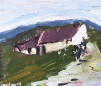 COTTAGE ON THE HILLSIDE by Marie Carroll at Ross's Online Art Auctions