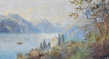 LAKE LUCERNE II by Clifford George Blampied at Ross's Online Art Auctions