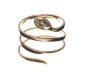 9CT GOLD SNAKE RING SET WITH A DIAMOND at Ross's Online Art Auctions