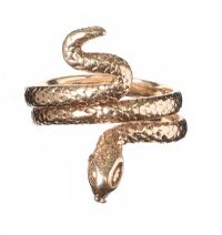 9CT GOLD SNAKE RING at Ross's Online Art Auctions