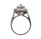 18CT WHITE AND DIAMOND MARQUISE-CLUSTER RING at Ross's Online Art Auctions
