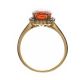 18CT GOLD FIRE OPAL AND DIAMOND CLUSTER RING at Ross's Online Art Auctions