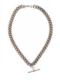 HEAVY SILVER BELCHER NECKLACE at Ross's Online Art Auctions