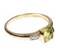9CT GOLD PERIDOT AND DIAMOND RING at Ross's Online Art Auctions