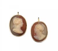 CAMEO EARRINGS at Ross's Online Art Auctions