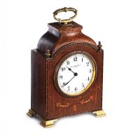 EDWARDIAN INLAID MANTEL CLOCK at Ross's Online Art Auctions