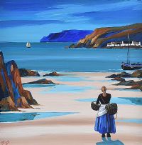 PATIENTLY WAITING, CUSHENDUN by J.P. Rooney at Ross's Online Art Auctions