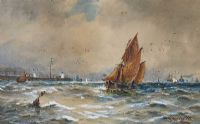 HEADING TO HARBOUR by Thomas Bush Hardy at Ross's Online Art Auctions