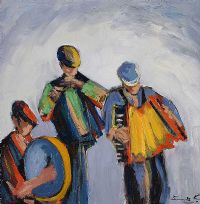 A BAND OF THREE by William Cunningham at Ross's Online Art Auctions