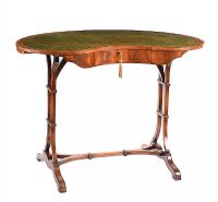 KIDNEY SHAPED WRITING TABLE at Ross's Online Art Auctions