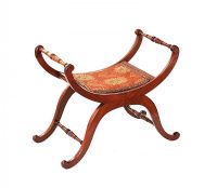 VICTORIAN MAHOGANY CRADLE STOOL at Ross's Online Art Auctions