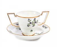 PORCELAIN CHOCOLATE CUP AND SAUCER at Ross's Online Art Auctions