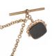 9CT GOLD SWIVEL FOB AND CHAIN at Ross's Online Art Auctions