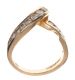 14CT GOLD AND DIAMOND WISHBONE RING at Ross's Online Art Auctions
