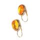 STERLING SILVER GILT DROP EARRINGS SET WITH AMBER-COLOURED RESIN at Ross's Online Art Auctions