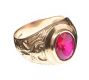 9CT GOLD RED RING at Ross's Online Art Auctions