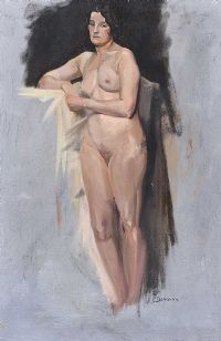 STANDING FEMALE NUDE STUDY by Phoebe Donovan RUA at Ross's Online Art Auctions