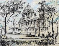 BELFAST CITY HALL by Colin Gibson at Ross's Online Art Auctions