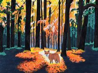 FOX IN THE WOODS by Charles N. Fox at Ross's Online Art Auctions