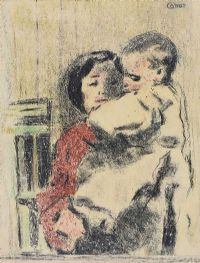 MOTHER & CHILD by William Conor RHA RUA at Ross's Online Art Auctions