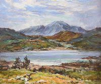 WESTERN LANDSCAPE by Padraic Woods RUA at Ross's Online Art Auctions