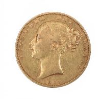 1864 GOLD VICTORIAN SOVEREIGN at Ross's Online Art Auctions