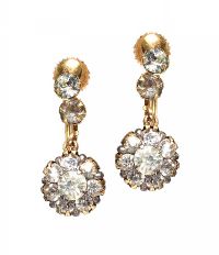 9CT GOLD AND CUBIC ZIRCONIA EARRINGS at Ross's Online Art Auctions