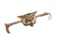 9CT GOLD FOX BROOCH at Ross's Online Art Auctions