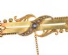 15CT GOLD SEED PEARL AND SAPPHIRE BROOCH at Ross's Online Art Auctions